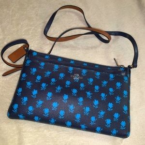 Blue floral Coach Crossbody
